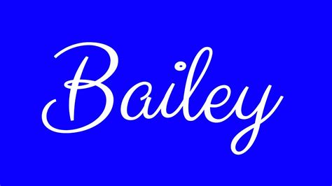 How to Write Bailey in Cursive: A Journey into Curly Script Art